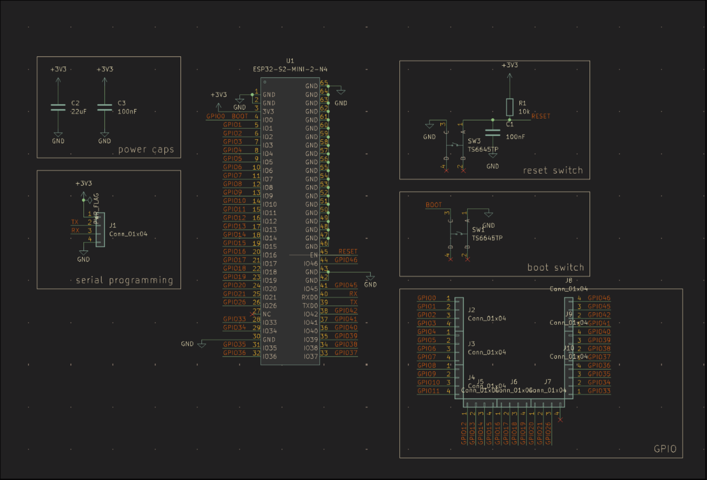 schematic for the v0.1 board