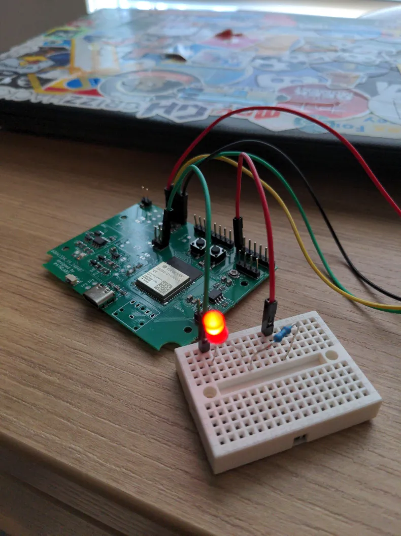 successfully flashed firmware to run blinky