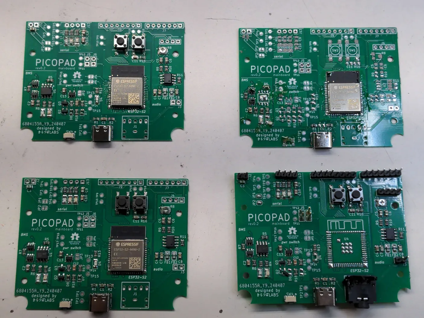 bunch of v0.2 boards